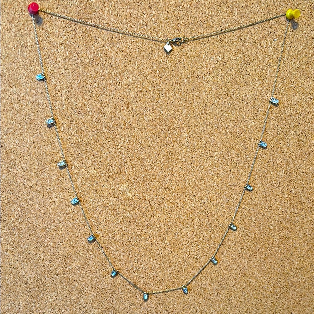 Beautiful Banana Republic Dainty Crystal Gold Crystal Charm Necklace
